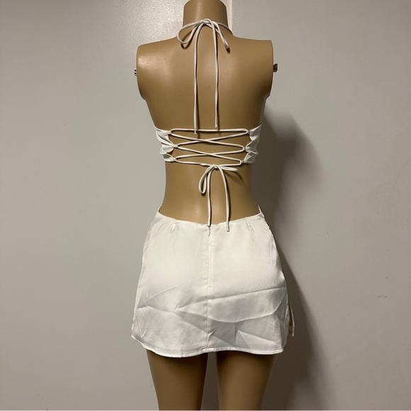 OUTCAST SWEET ESCAPE SATIN MINI DRESS WHITE - Size XS - Picture 11 of 11